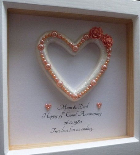 Coral Heart Frame