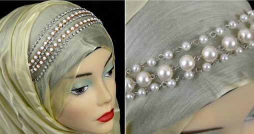 Regal Diamante Head Piece Hijab