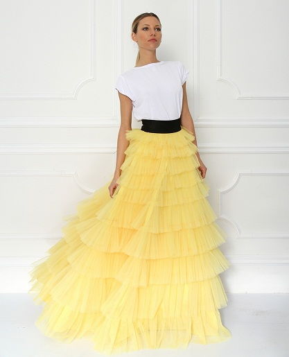 Layered designer skirt