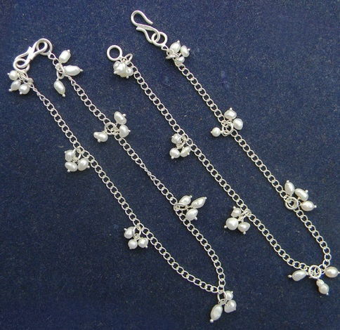 Beaded Pearl Anklets