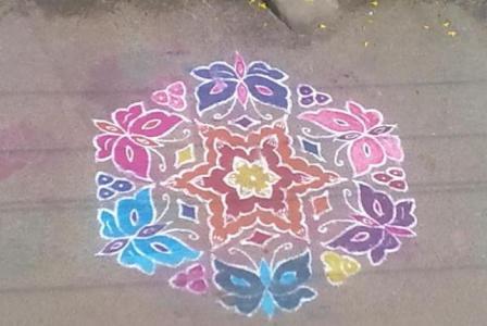 9 Best Butterfly Rangoli Designs | Styles At Life