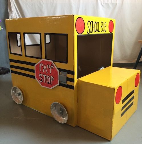 Cardboard School Bus