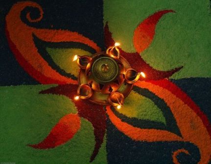 9 Best Corner Rangoli Designs with Pictures | Styles At Life