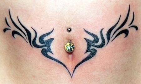 Ancient Belly Button Tattoo Designs