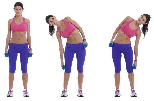 Weighted side bending exercises