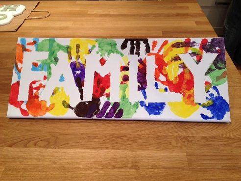 Family Hand Print and Footprint Craft