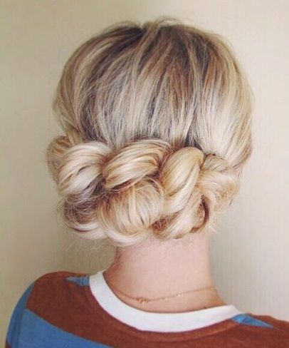 Braid And Knotted Bun Flower Girl Hairstyles