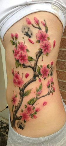 Waist Height Blossoms Tattoo Flowers