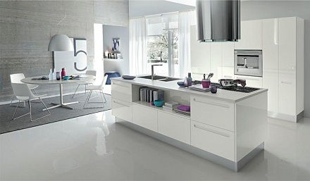 White hall kitchen Design