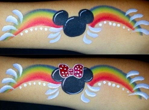 Curcubeu Mickey and Minnie Tattoo Design