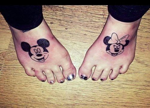 Negru Ink Mickey and Minnie Tattoo Design