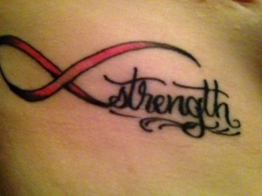 Mai multă putere Breast Cancer Tattoo Design
