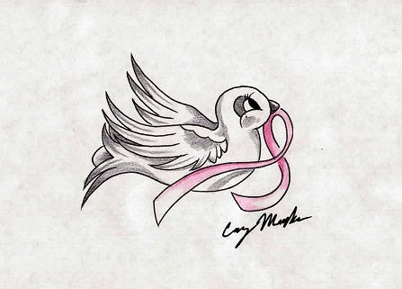 Optimistično Breast Cancer Tattoo Design