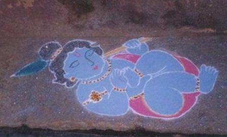 9 Best Krishna Rangoli Designs And Patterns With Pics