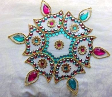 9 Best Kundan Rangoli Designs and Patterns with Images | Styles At Life