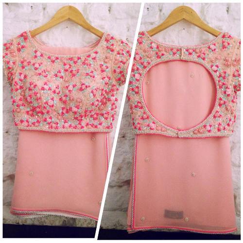 Expensive Pink Blouse Design 9