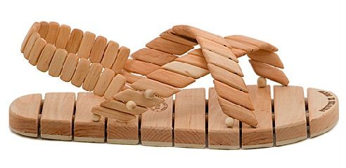 De lemn Block Unisex Sandal Design