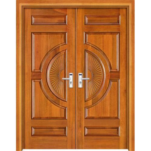 9 Best & Modern Hall Door Designs - Double Panel Wooden Hall Door