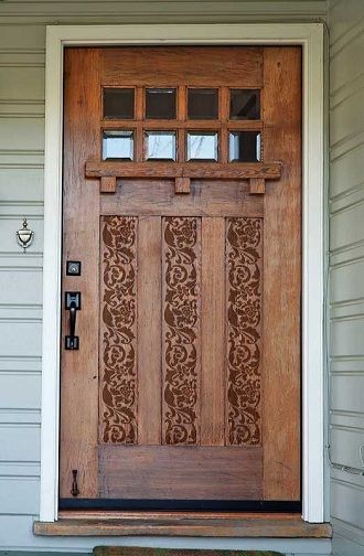 9 Best & Modern Hall Door Designs - Stencil Pattern Front Door Design