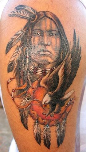 Resnično Native American Tattoos Design