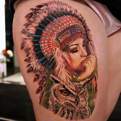 Pomirjujoče Native American Tattoo Designs