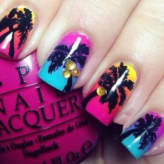 9 Best Palm Tree Nail Art Designs | Styles At Life