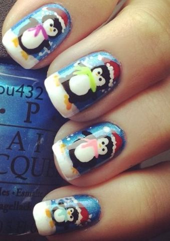 penguin nail designs5