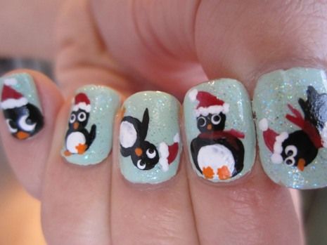 penguin nail designs8