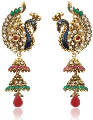 traditional-indian-style-peacock-jhumka-9