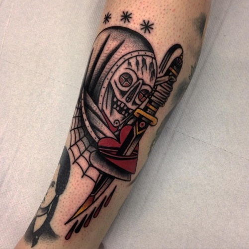 Artistic Reaper Tattoo Design