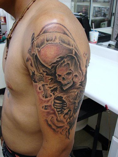 Traditional Scary Tattoo