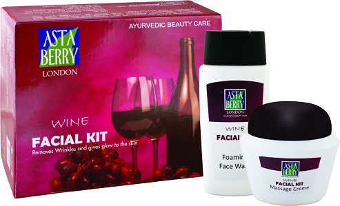 Facial Kit with Wine As Essence for Whitening