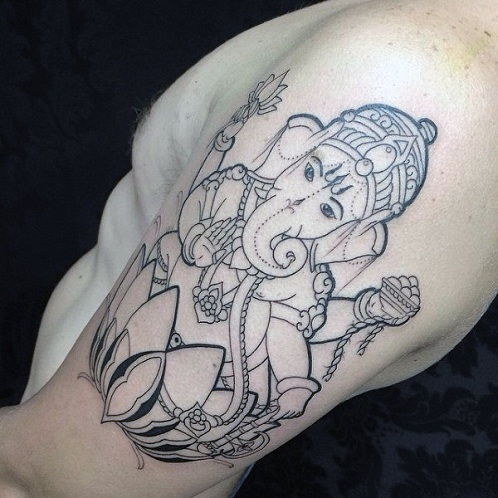 Viešpatie Ganesh Spiritual Tattoo