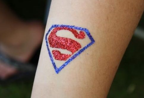 Csillám Superhero Tattoos