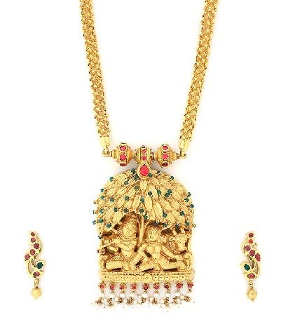 aur-templu-bijuterii-design-Radha-krishna-pandantiv colier