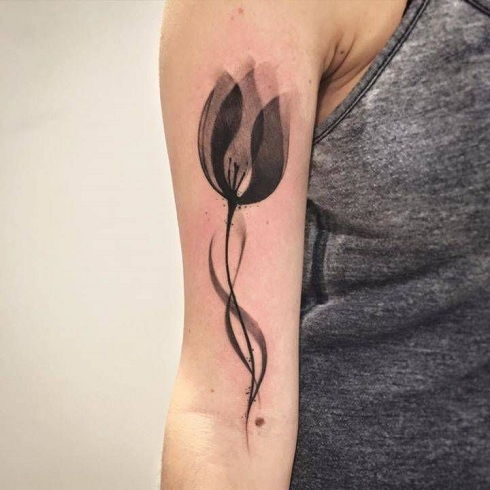 Tulip Tattoo on Arm