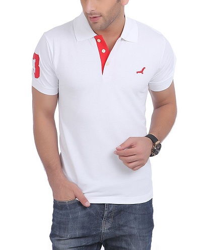Distinct White T-Shirt for Men