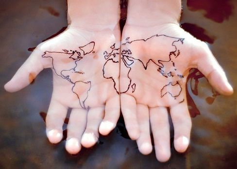 Ijesztő World Map Tattoo Designs
