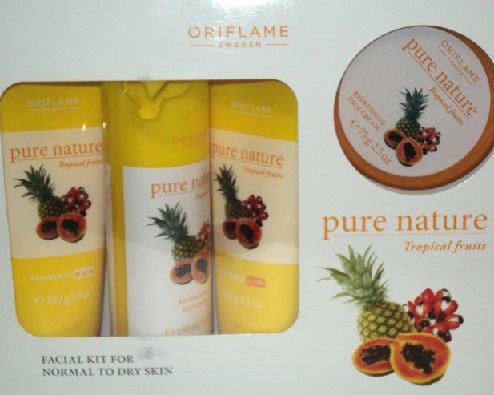 Oriflame Sweden Pure Nature Tropical Fruits Facial Kit