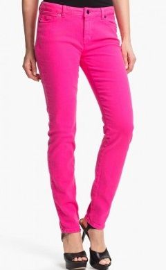 hlače-visok pas-tanke-roza-jeans2