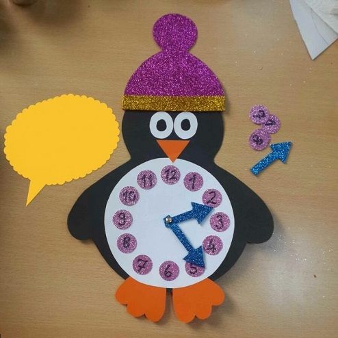 Pinguin Small Clocks For Crafts