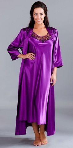 Purple Satin Nightdress