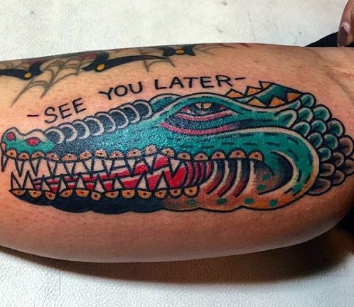 Răzbunător Alligator Tattoo Design