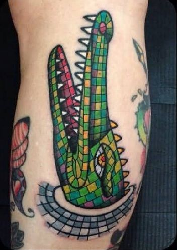 Dazzling Crocodile Tattoo Design