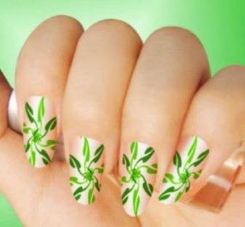 9 Cute Green Nail Art Designs z Images | Styles At Life