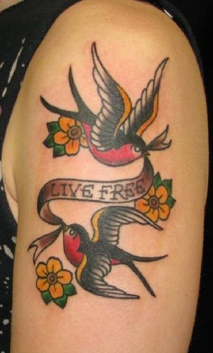 Sparrow Tattoo With A Message