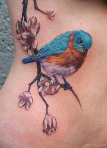 Seated Sparrow Tattoo