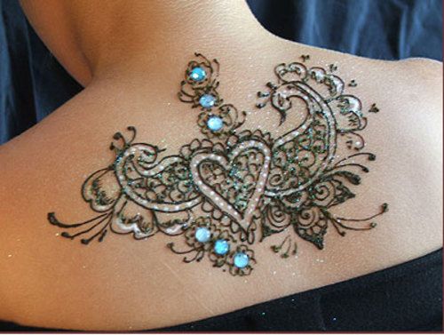 Glittery ink tattoo