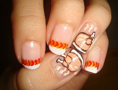 Cooked Turkey Nail Design