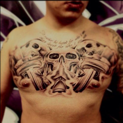 Falfirkálás Skull Tattoo Design